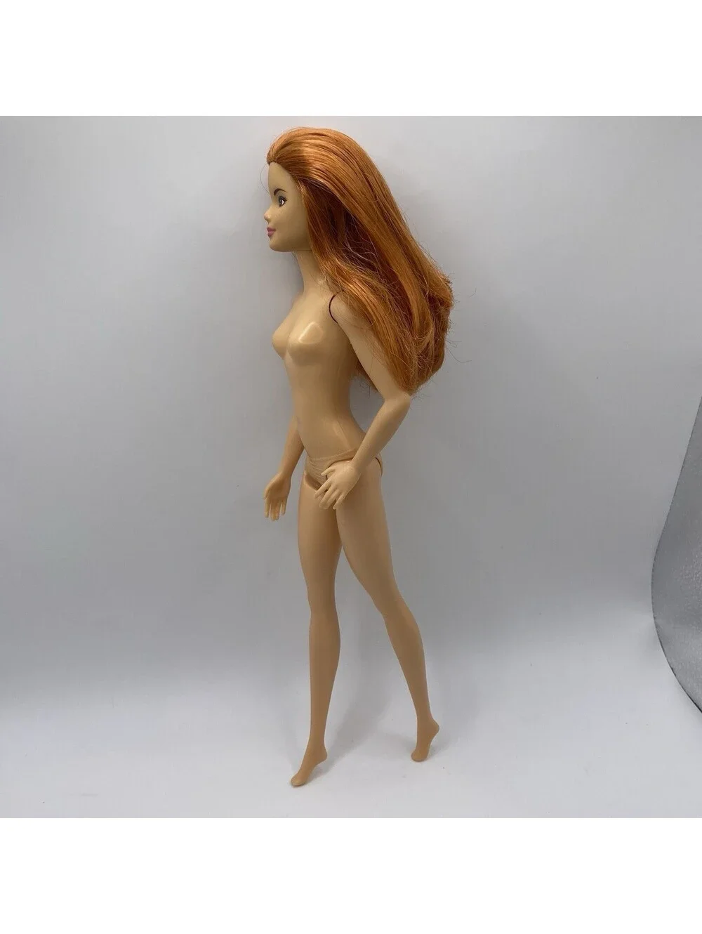 Nude Barbie 2015 Fashion Chic Red Hair Closed Mouth Brown Eyes T7439 Doll B19